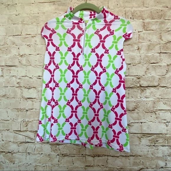 EMERALD 18 Sz PL Sleeveless Polo Golf Top - Picture 1 of 5